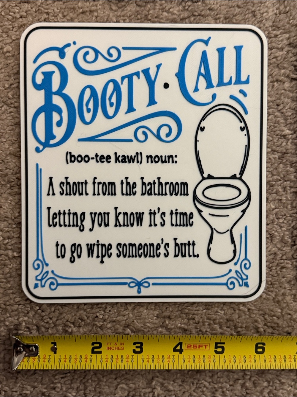 Funny Bathroom Wall Sign Set - with display stands - Picture 3 of 11